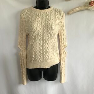 Forever 21 Cream Knit Sweater Top